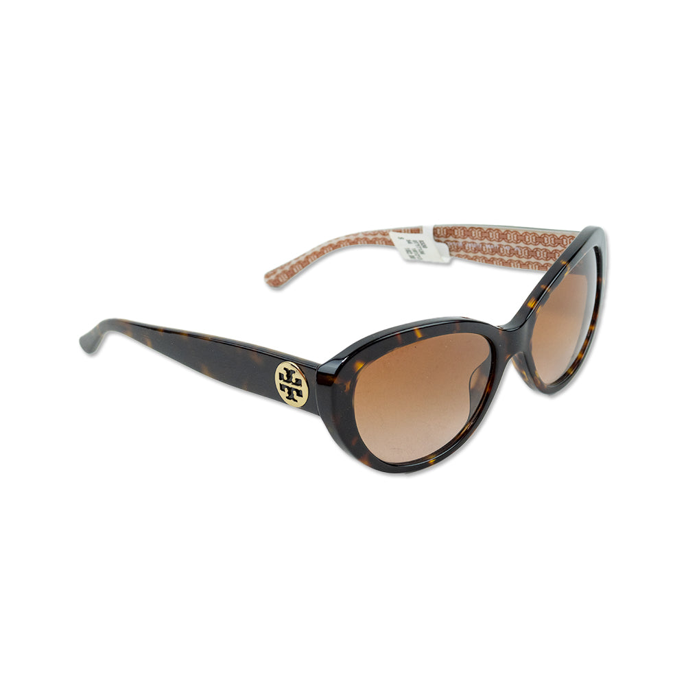 Tory Burch Tortoise Shell Oval Frame Sunglasses