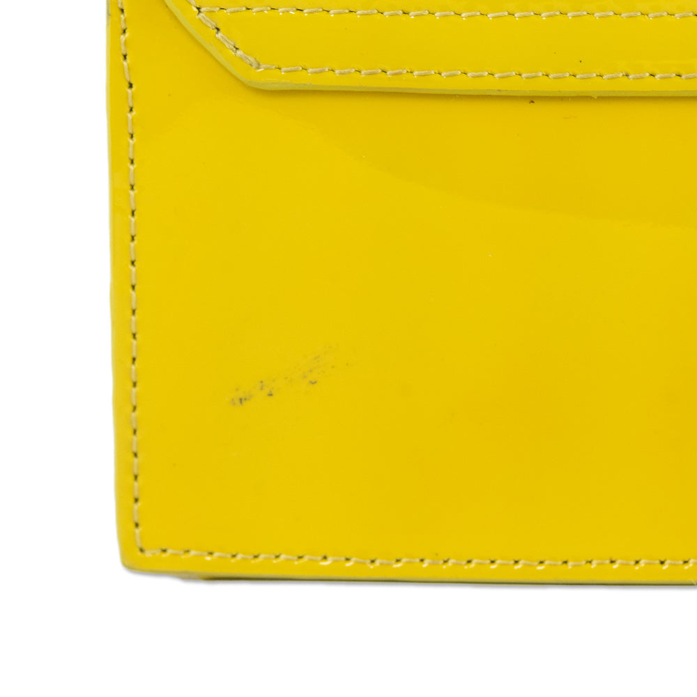 Tory Burch Mustard Yellow Patent Leather Crossbody Bag