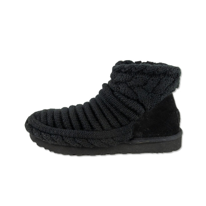 UGG Classic Mini Chunk Black Knit Boot