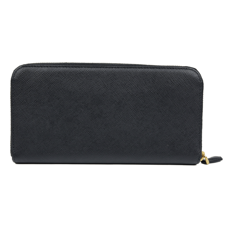 Prada Black Saffiano Leather Continental Wallet