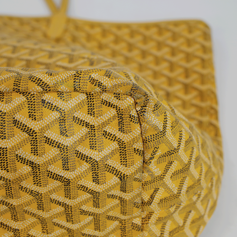 Goyard Yellow Coated Canvas St. Louis GM Tote Bag