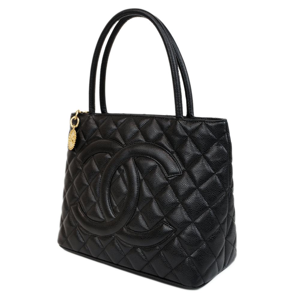 Chanel Black Caviar Medallion Tote