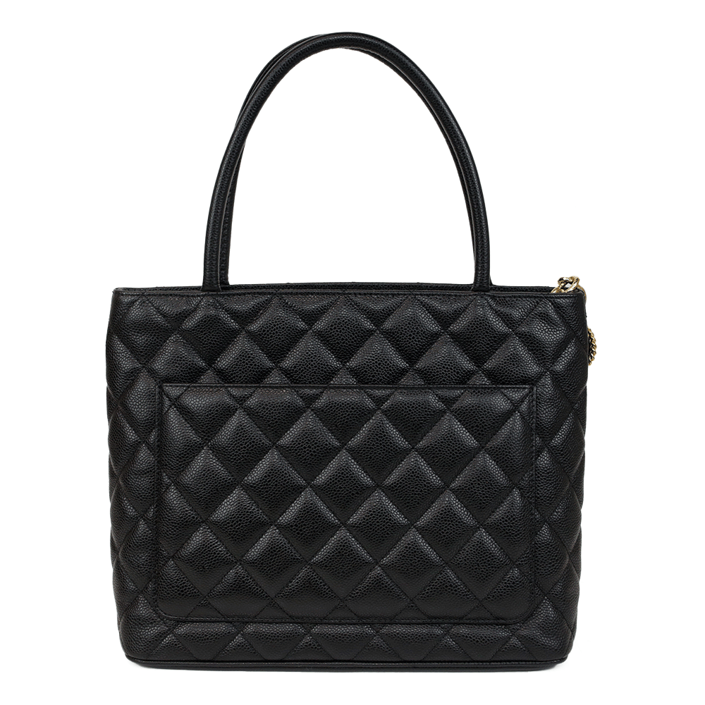 Chanel Black Caviar Medallion Tote