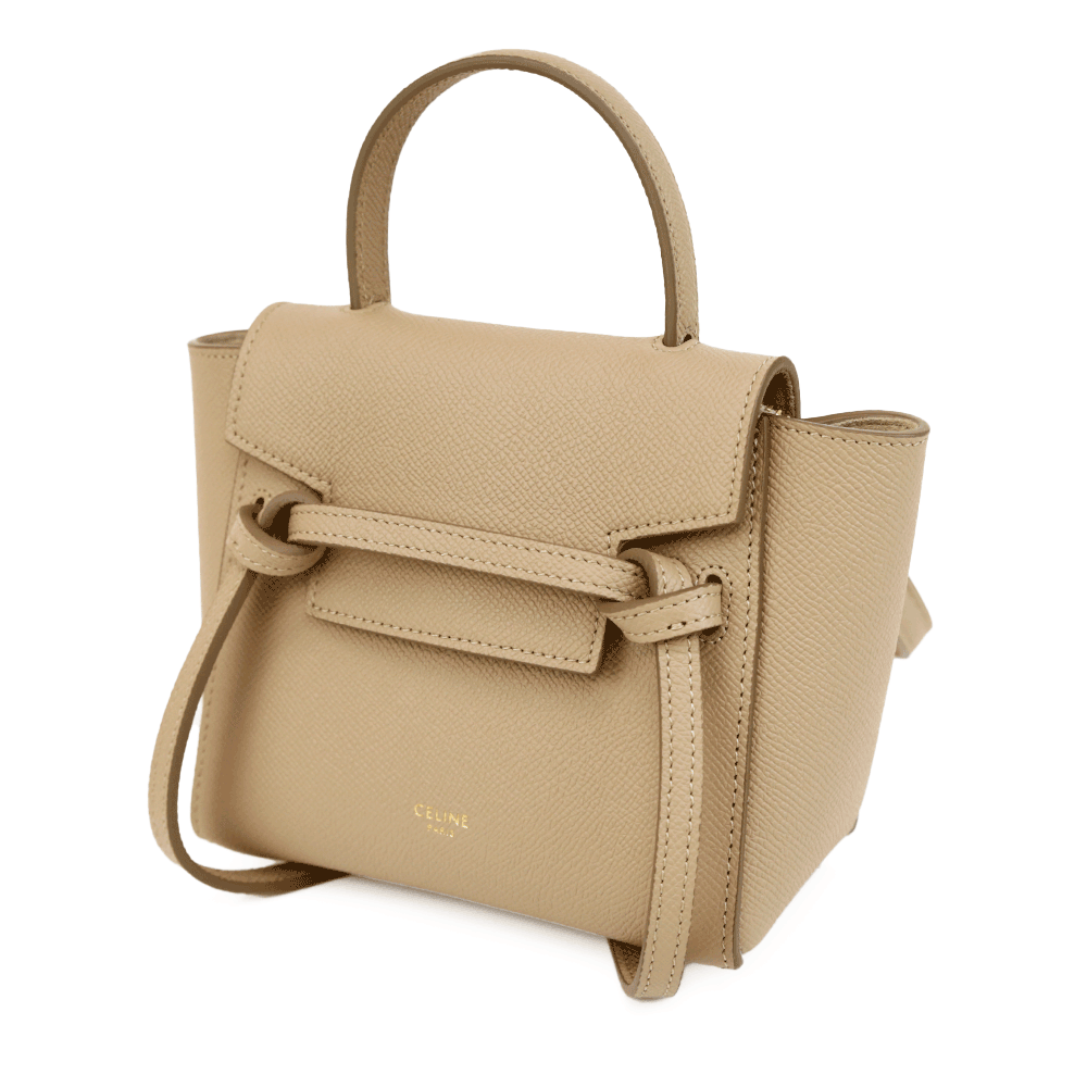 Celine Light Taupe Leather Pico Belt Bag