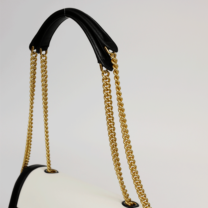 Fendi Nappa Bicolor Baguette Chain Bag