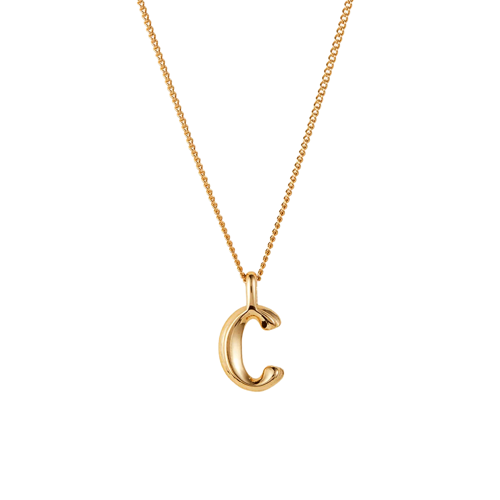 Jenny Bird Gold Monogram Chain Necklace