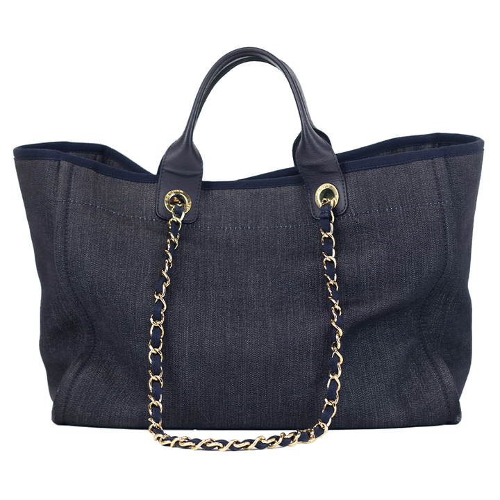 Chanel Large Deauville Denim Shopping Tote