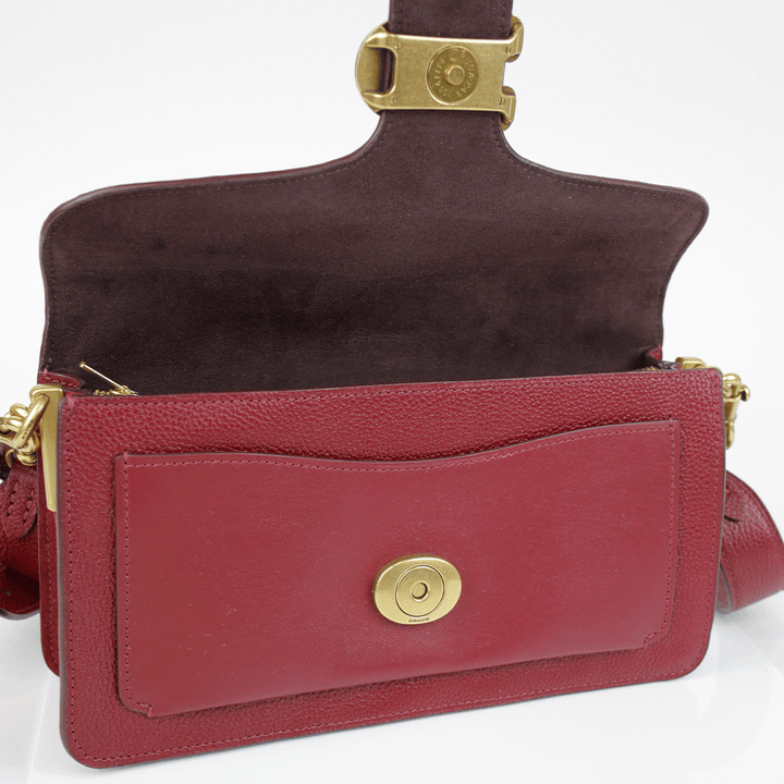 Coach Tabby Burgundy Leather Shoulder Bag