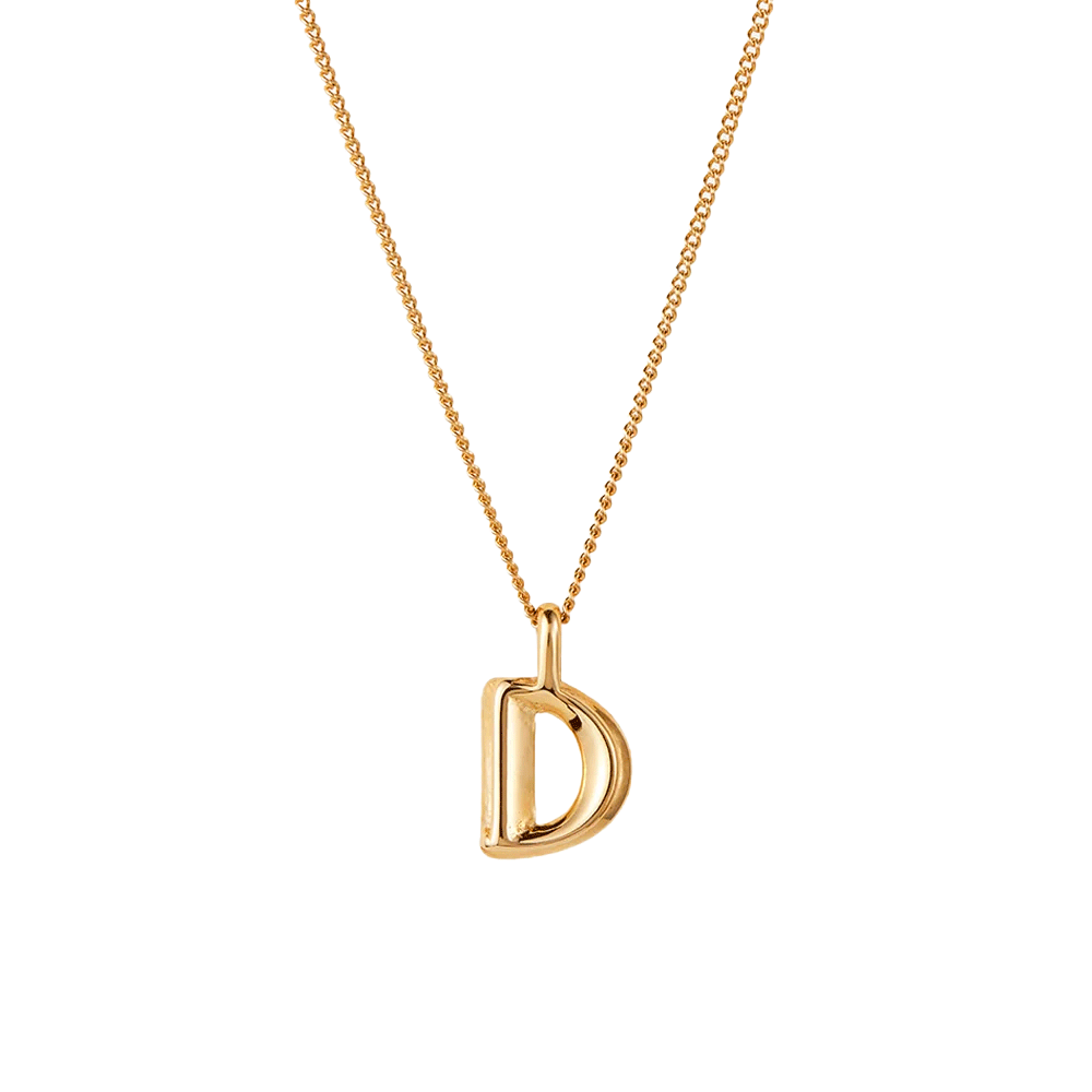 Jenny Bird Gold Monogram Chain Necklace