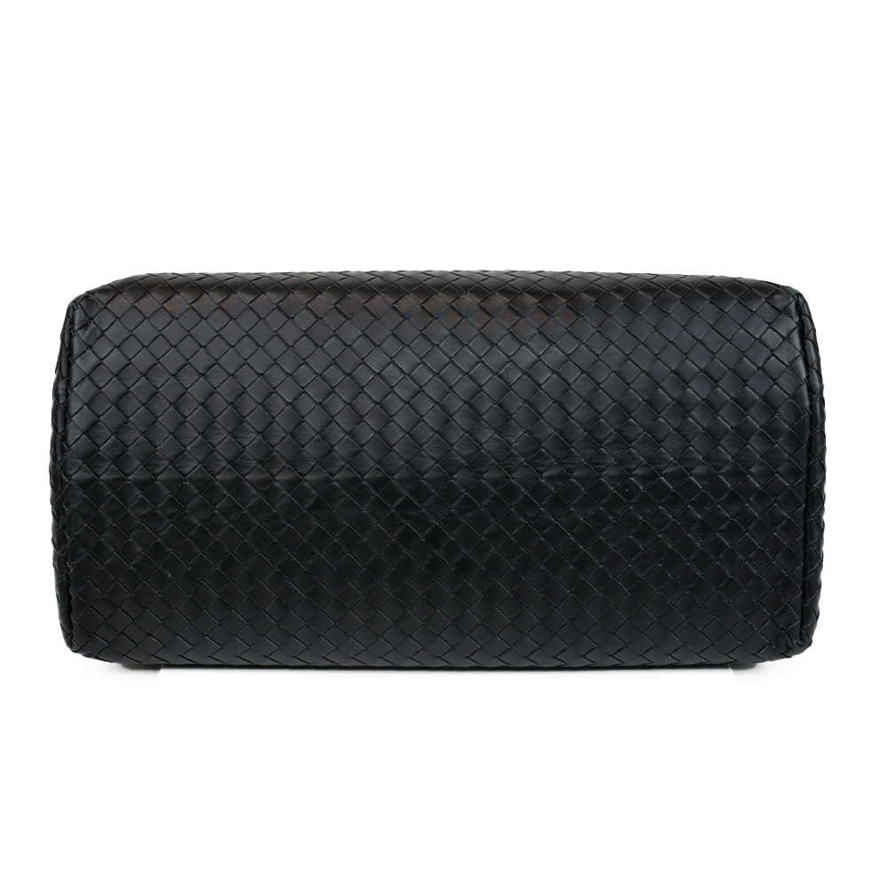 Bottega Veneta Black Medium Roma Intrecciato Tote Bag