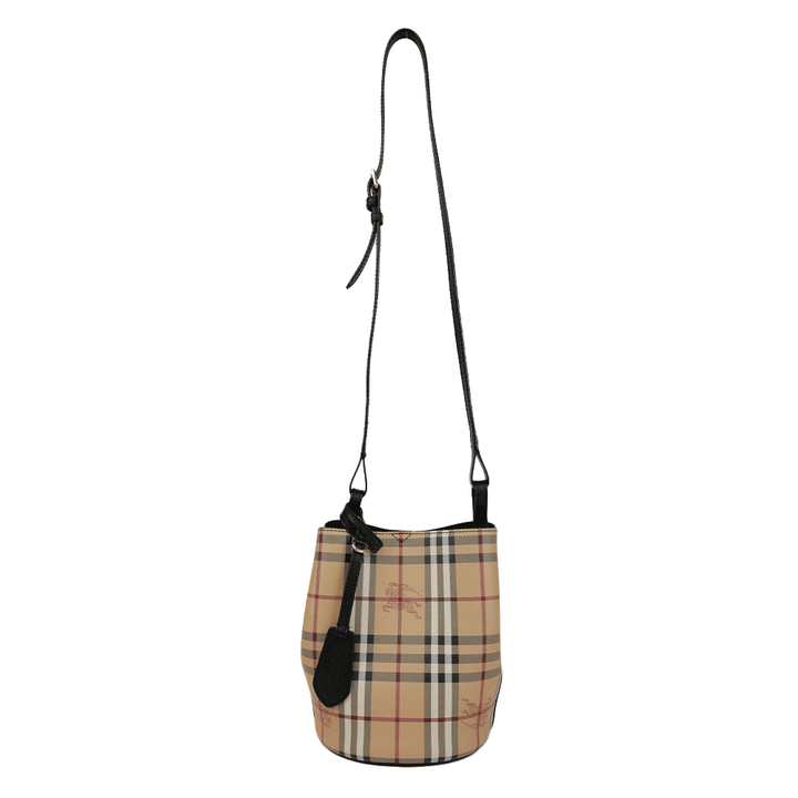 Burberry Lorne Haymarket Check Bucket Bag