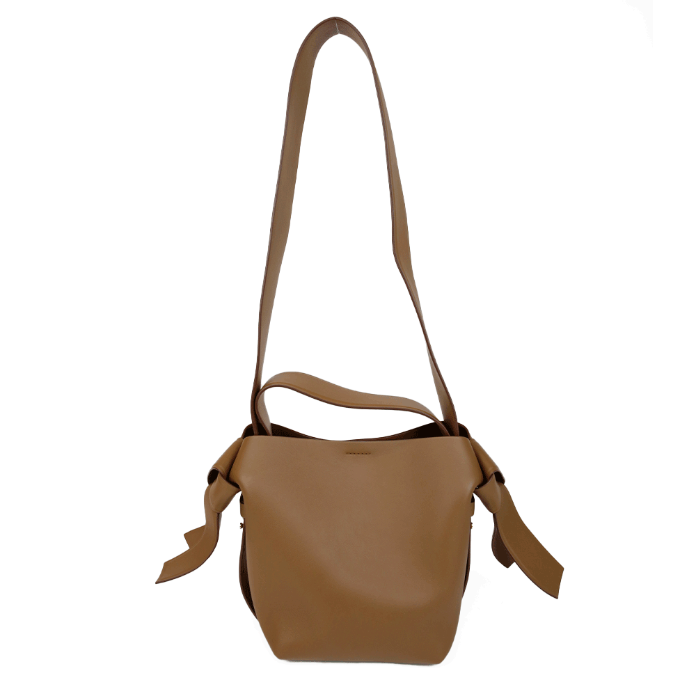 Acne Studios Mini Musubi Brown Leather Top Handle Bag