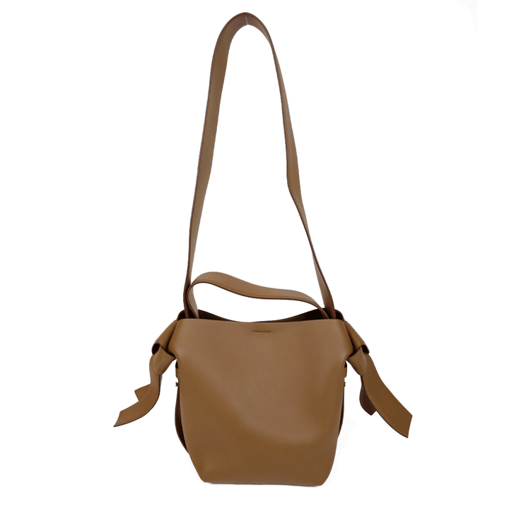 Acne Studios Mini Musubi Brown Leather Top Handle Bag