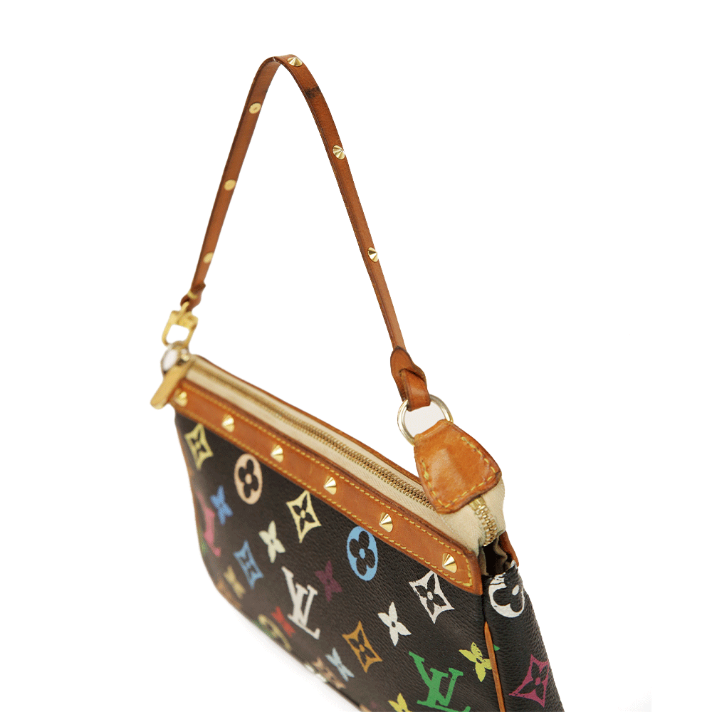 Louis Vuitton Takashi Murakami Black & Multicolor Monogram Pochette