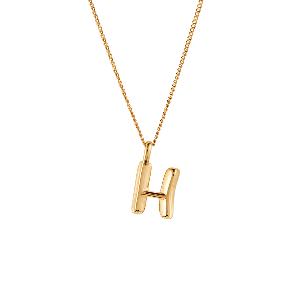 Jenny Bird Gold Monogram Chain Necklace