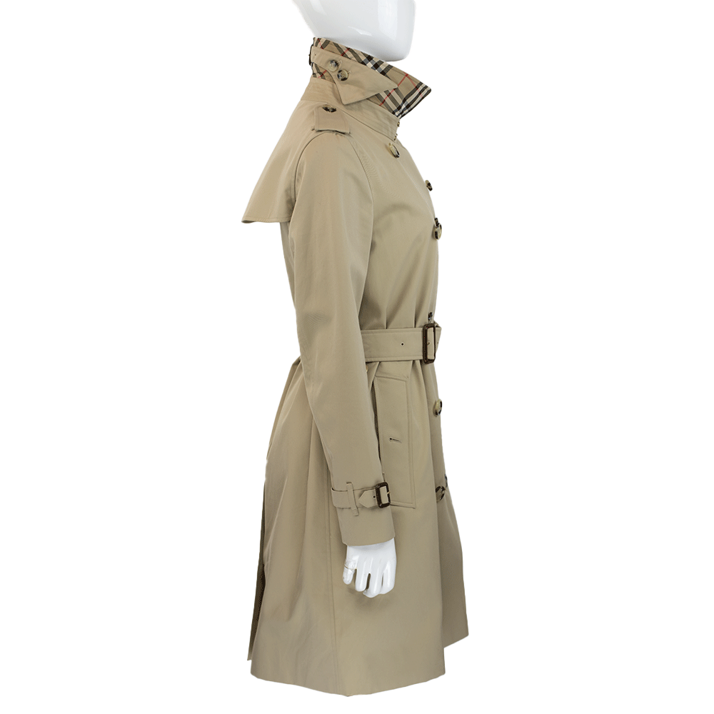 Burberry The Kensington Beige Cotton Trench Coat