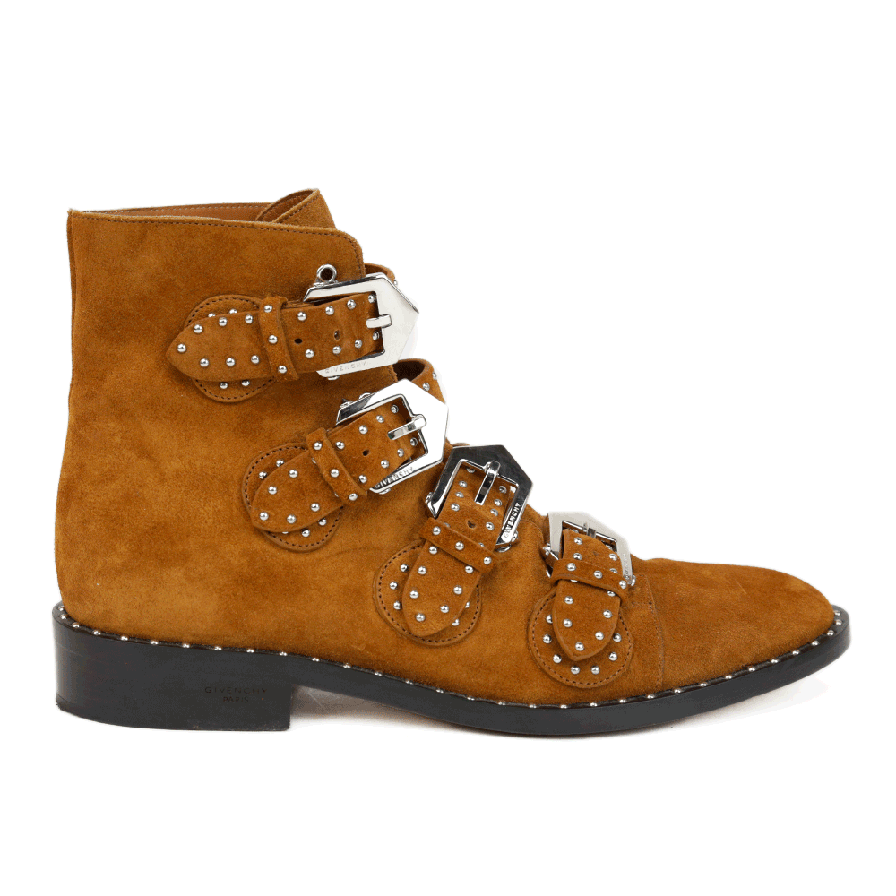 Givenchy Light Brown Studded Ankle Boots