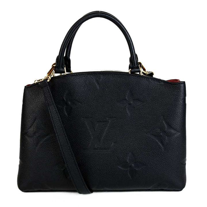 Louis Vuitton Black Monogram Empreinte Leather Petit Palais Top Handle Bag