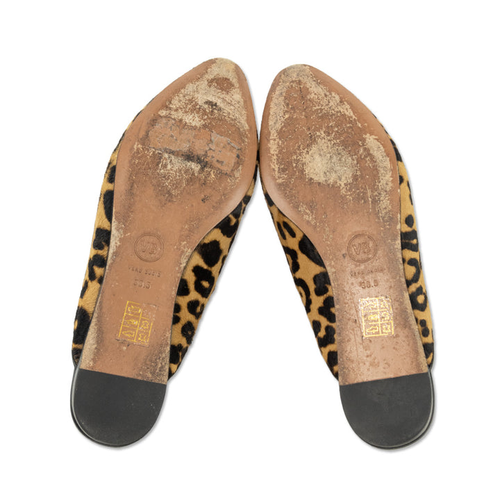 Veronica Beard Greyson Leopard-Print Calf Hair Mule