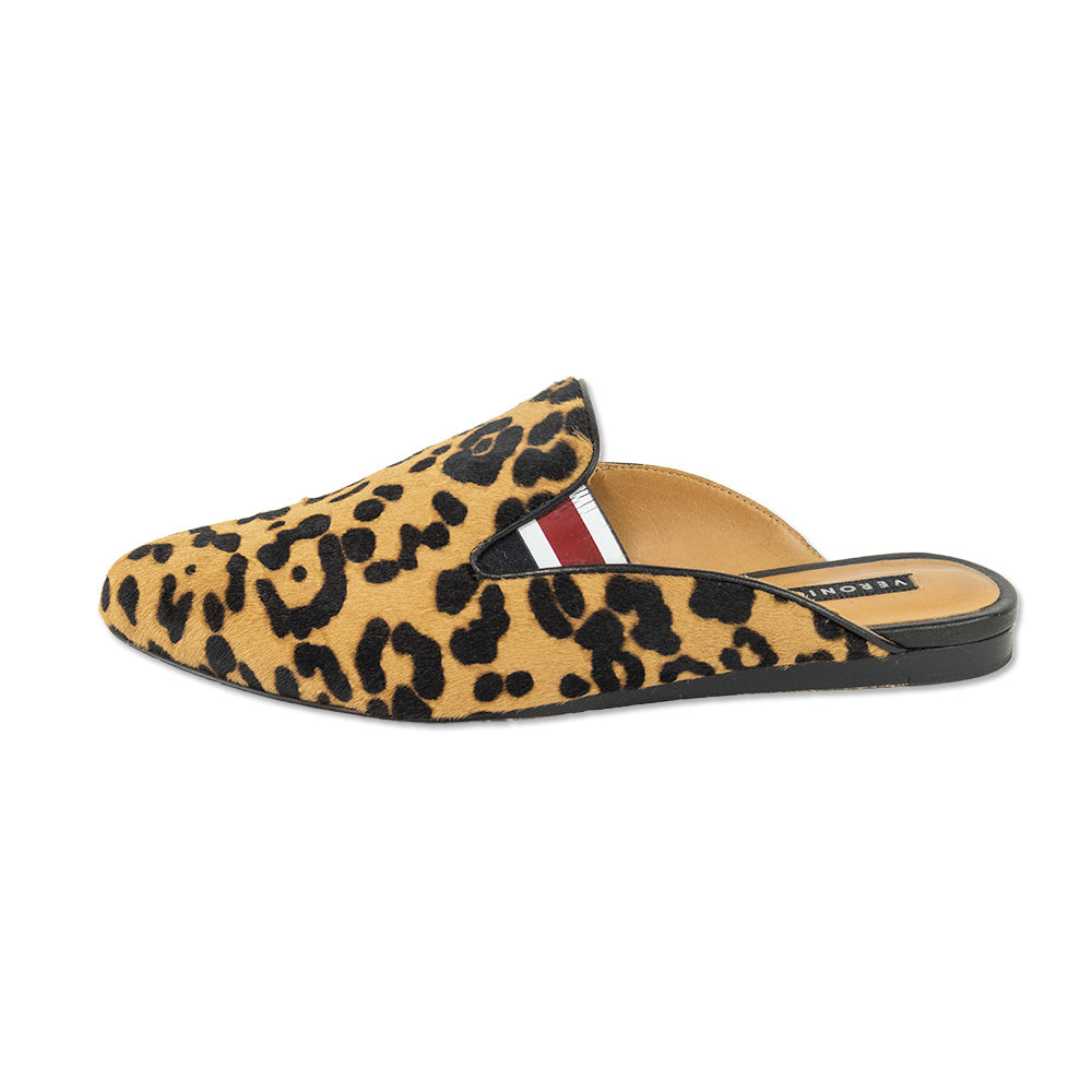 Veronica Beard Greyson Leopard-Print Calf Hair Mule