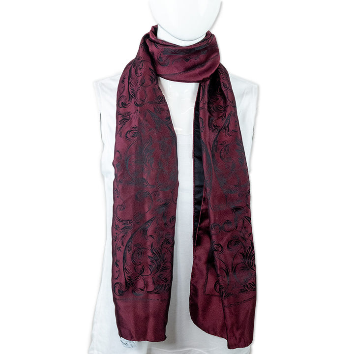 Versace Silk Purple and Black Printed Scarf