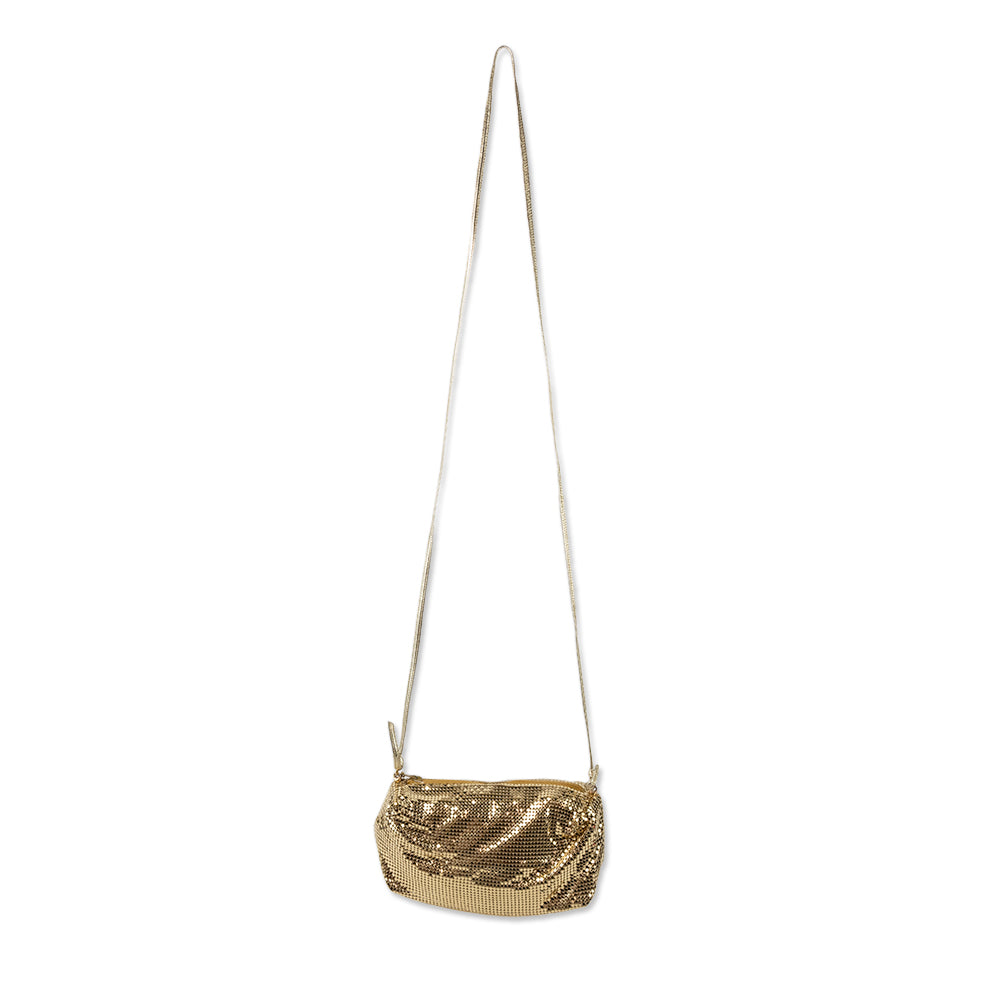 Whitting & Davis Gold Metal Mesh Crossbody