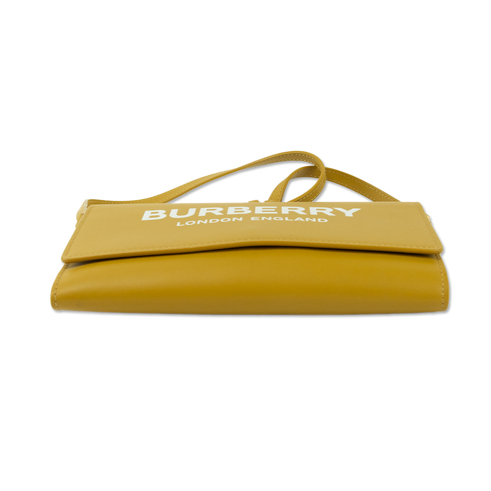 Burberry Mustard Hazelmere Logo Crossbody Bag