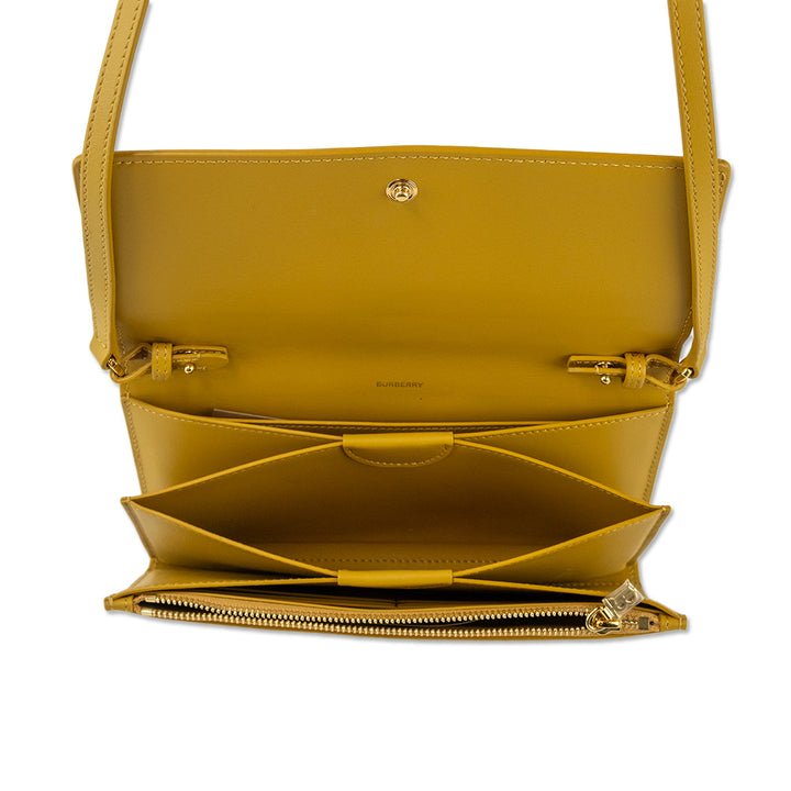 Burberry Mustard Hazelmere Logo Crossbody Bag