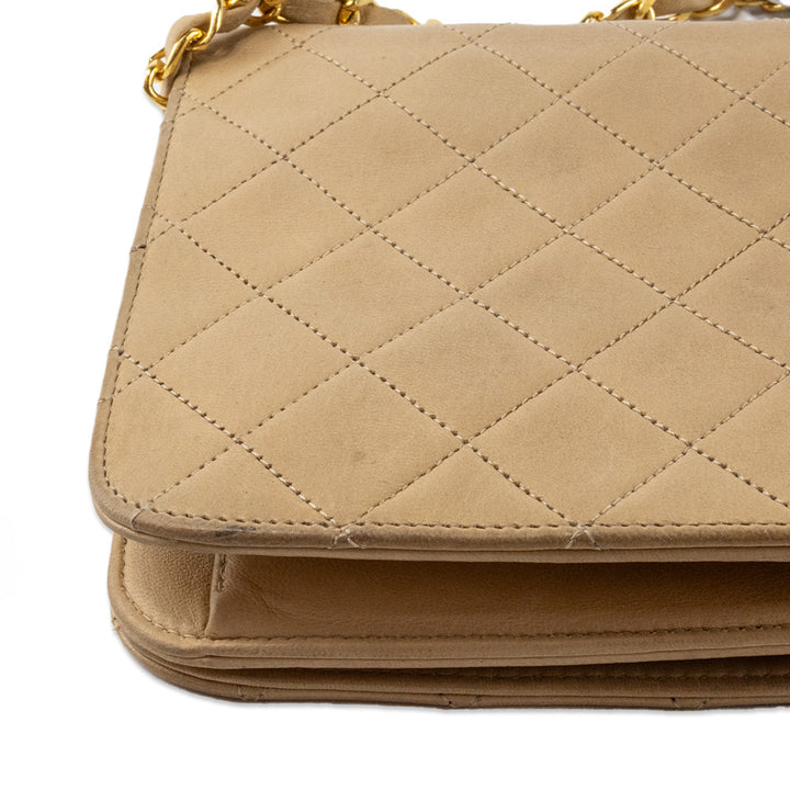 Chanel Nude Diamond Quilted Full Flag Bag