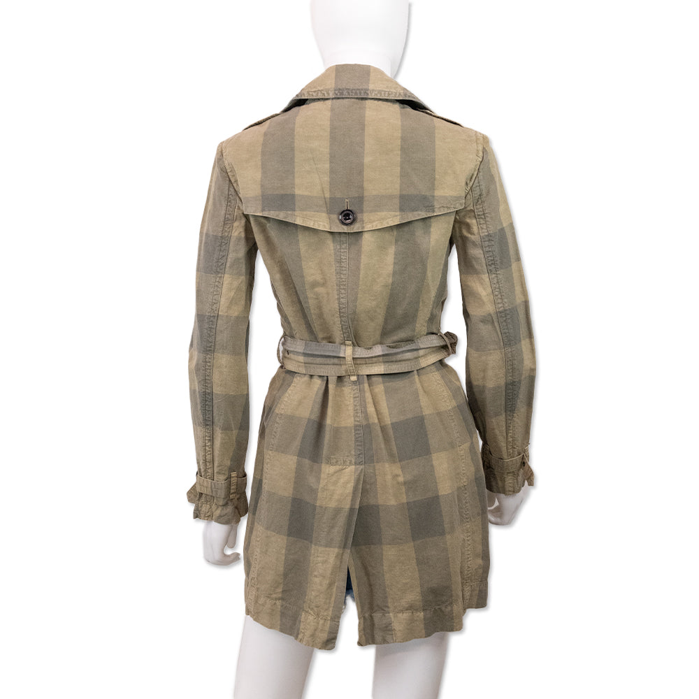 Burberry Brit Tan Lightweight Checkered Jacket