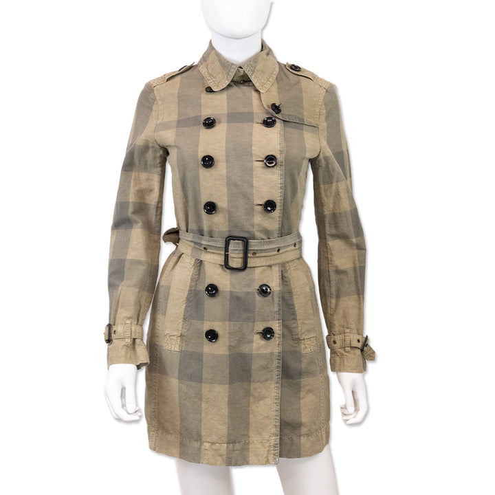 Burberry Brit Tan Lightweight Checkered Jacket