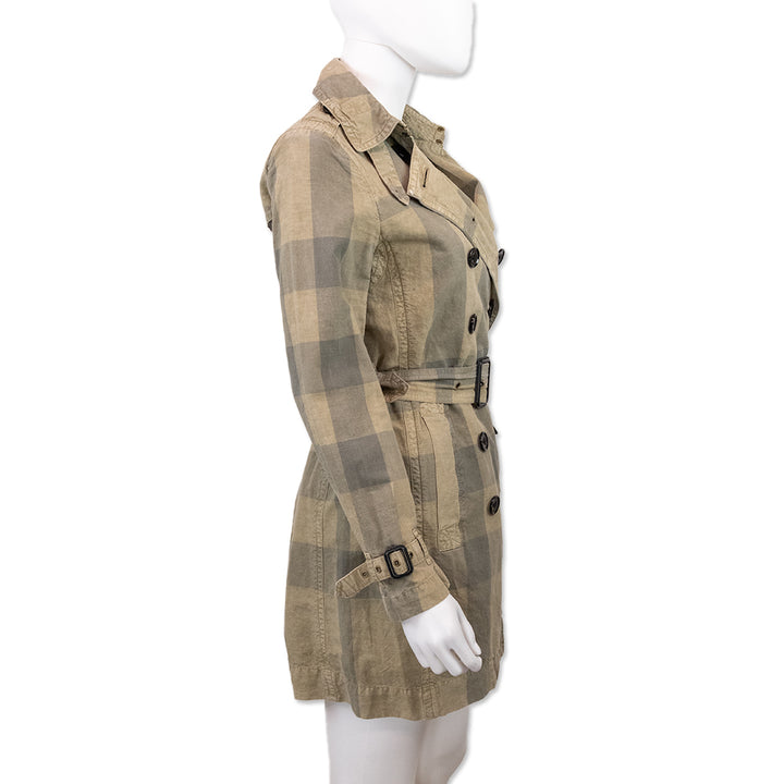 Burberry Brit Tan Lightweight Checkered Jacket