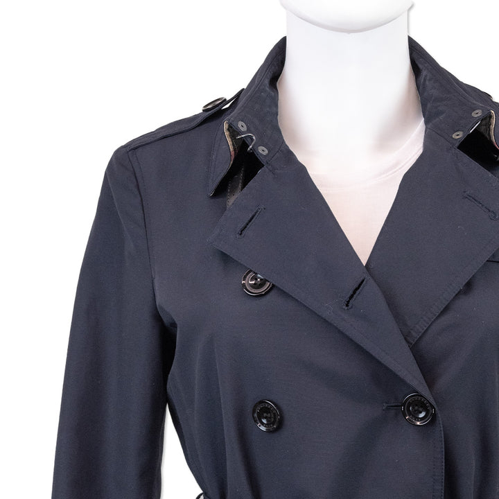 Burberry Brit Navy Belted Trench Coat