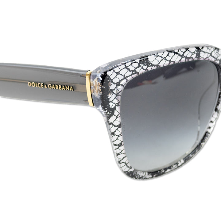 Dolce & Gabana Black Lace Square Sunglasses