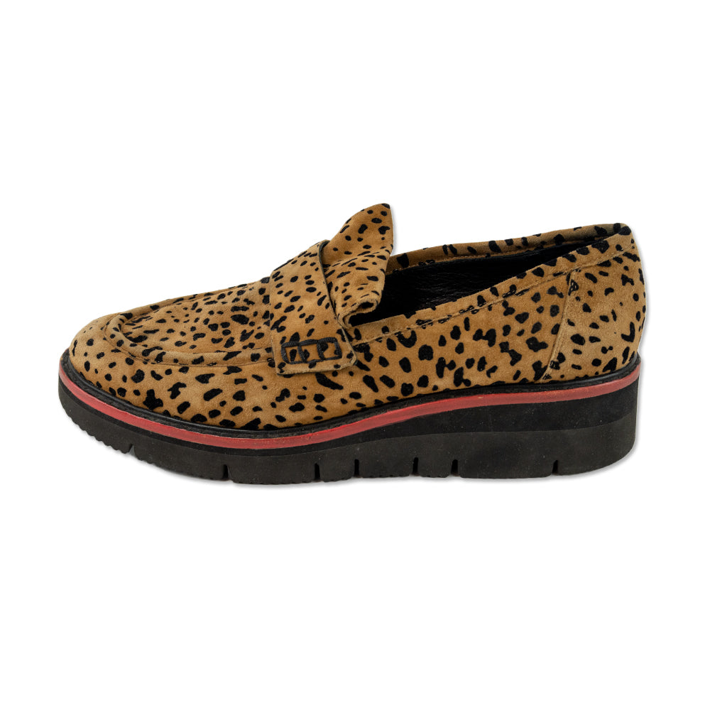 Rag & Bone Animal Print Suede Platform Loafers