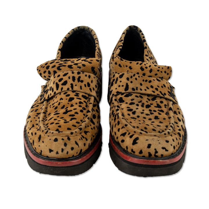 Rag & Bone Animal Print Suede Platform Loafers