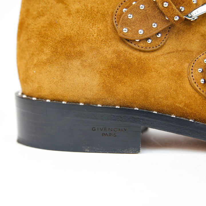 Givenchy Light Brown Studded Ankle Boots