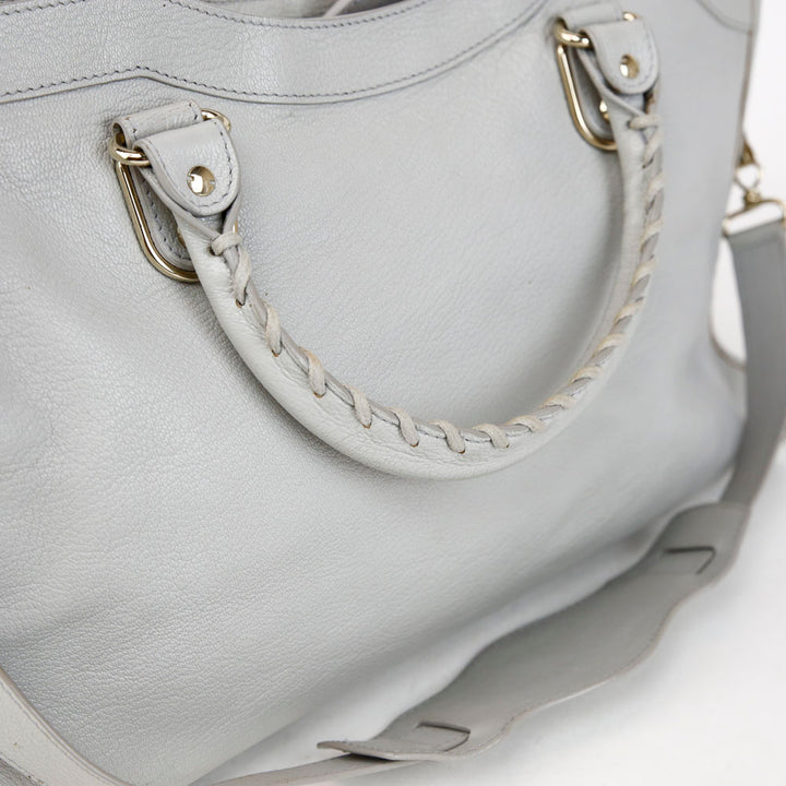 Balenciaga Light Gray Motocross Giant 12 City Bag