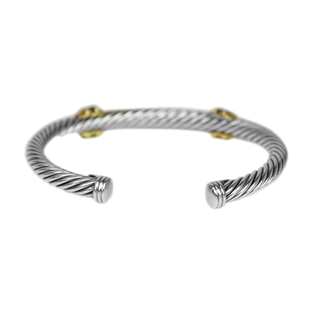 David Yurman Diamond Station Cuff Bracelet