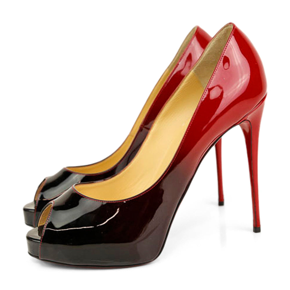 Christian Louboutin Ombré Patent Leather Platform Pumps