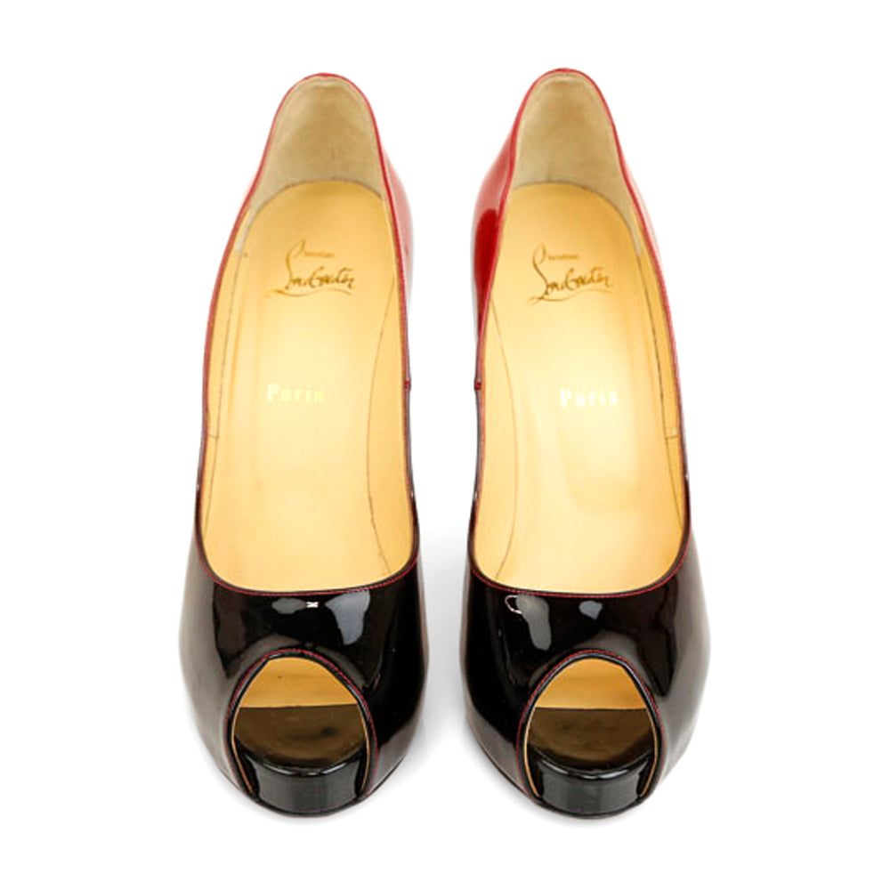 Christian Louboutin Ombré Patent Leather Platform Pumps