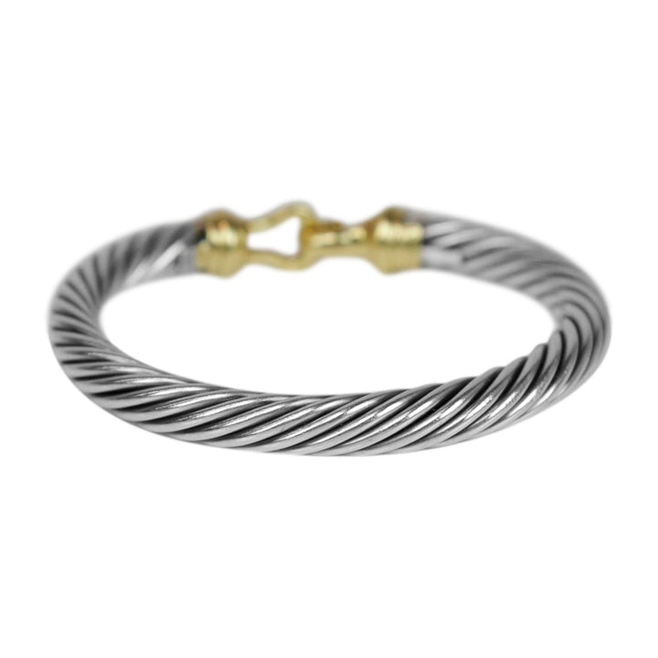 David Yurman Buckle Cable Diamond Bangle Bracelet