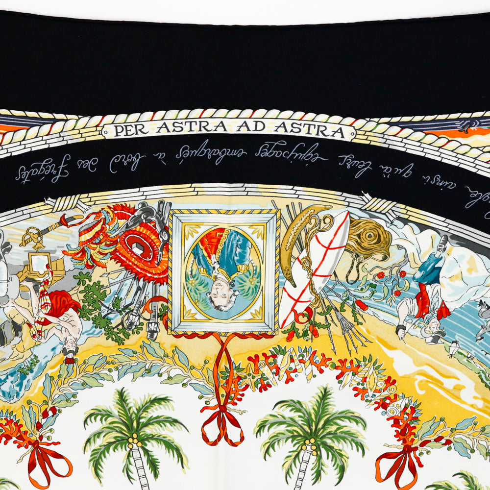 Hermès Per Astra Ad Astra Printed Silk Scarf