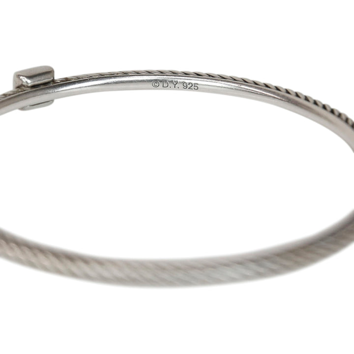 David Yurman Confetti Cable Classics Diamond & Sterling Silver Bangle Bracelet