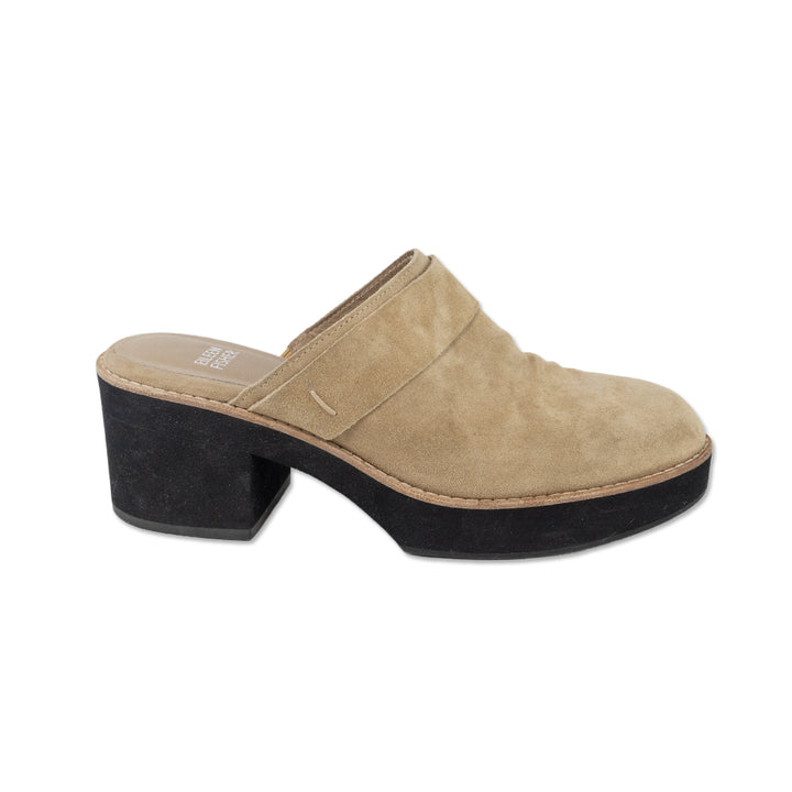 Eileen Fisher Hiya Beige Suede Platform Mule