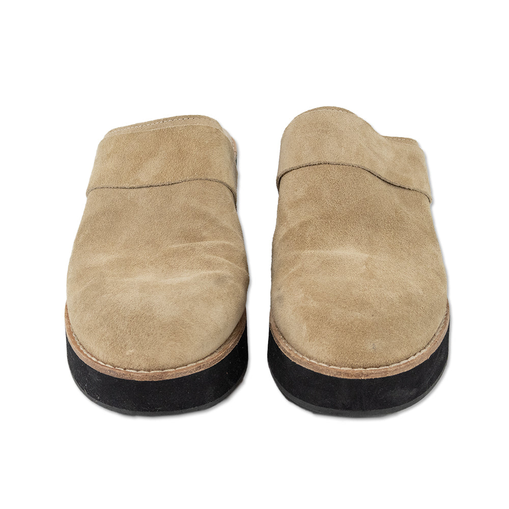 Eileen Fisher Hiya Beige Suede Platform Mule