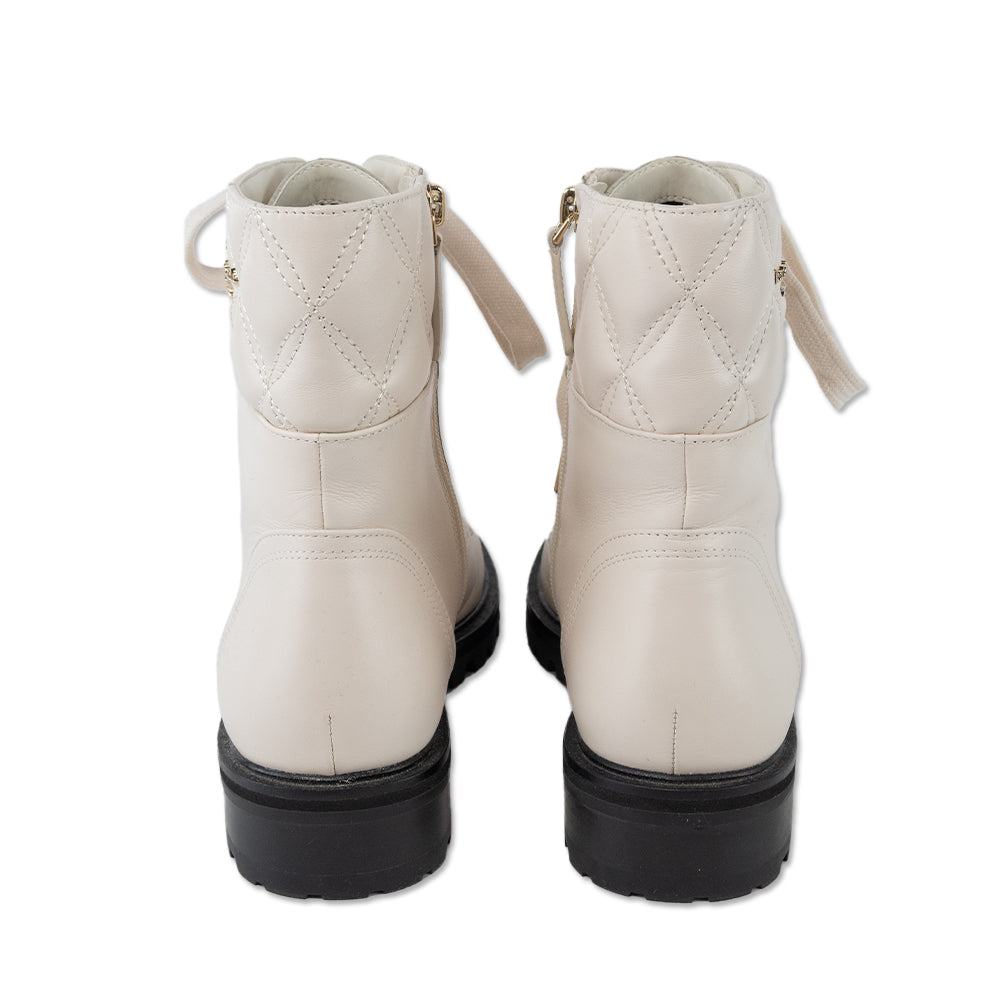 Kate Spade White Leather Billie Booties