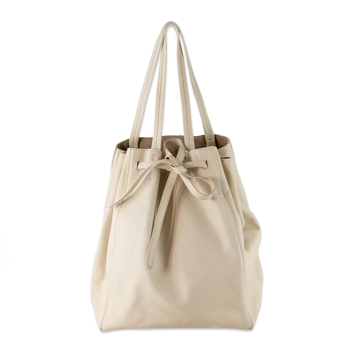 Celine White Medium Phantom Cabas Tote