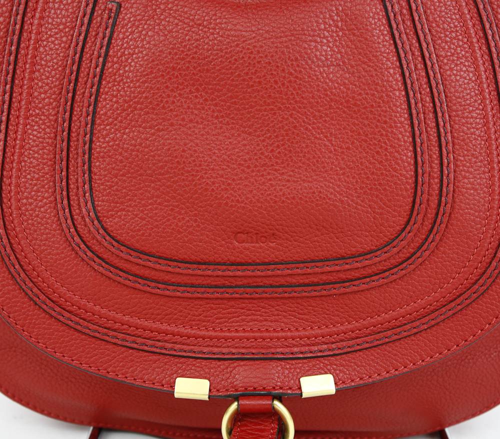 Chloé Red Leather Medium Marcie Satchel