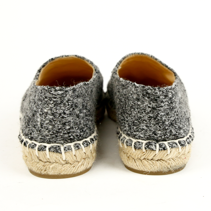 Chanel Gray Wool CC Espadrilles